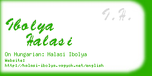 ibolya halasi business card